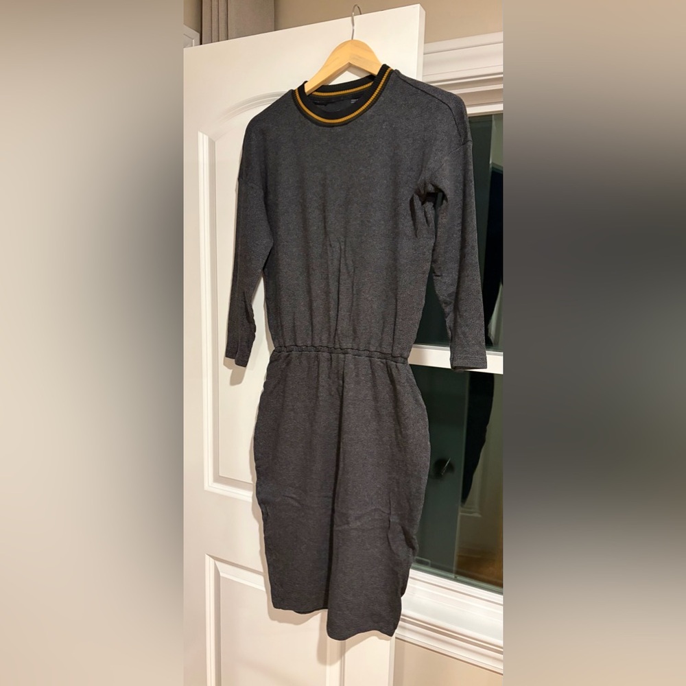 Zara Charcoal Long Sleeve Dress
